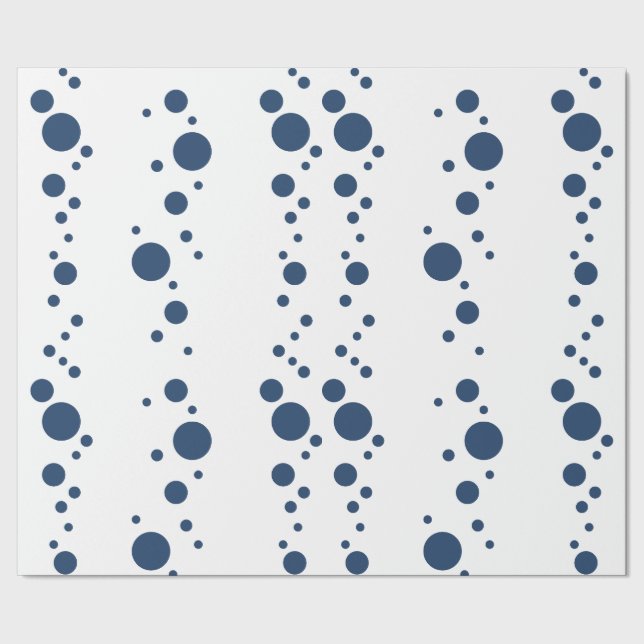 White wrapping paper with blue dots on it  (Seam)