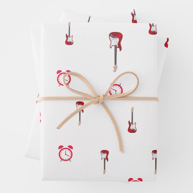 White Wrapping Sheet WIth Guitar And Clock  (In situ)