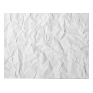 White wrinkled paper texture notepad