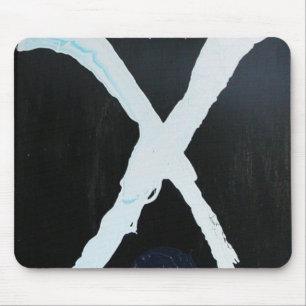 WHITE X MOUSE MAT