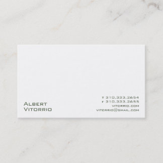 White XX Business Card