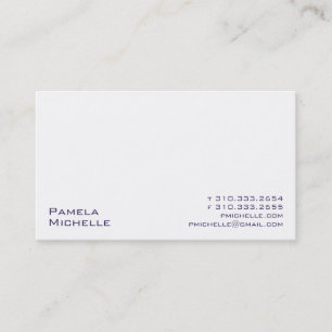 White xx business card
