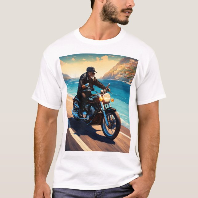 WHITE YAMAHA BIKE T-SHIRT (Front)