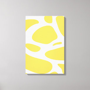 White yellow abstract canvas print