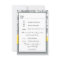 White Yellow and Grey Damask Wedding RSVP Cards