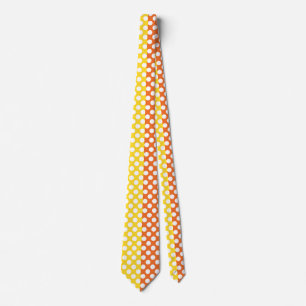 White, Yellow and Orange Polka Dot Tie