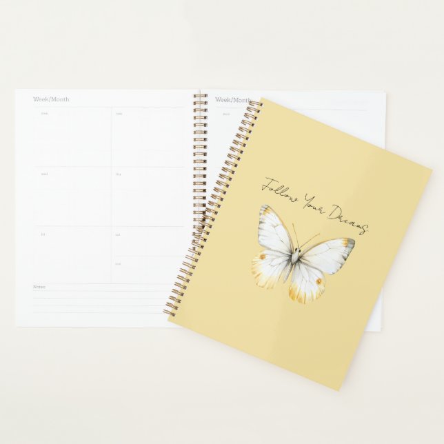 White Yellow Butterfly Planner (Display)