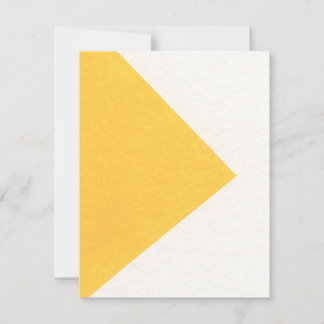 White / Yellow Colour Block Pattern Card
