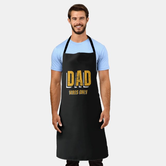 White Yellow Dad Vibes Only Apron (Worn)
