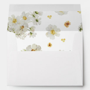 White & Yellow Floral 5 Envelope