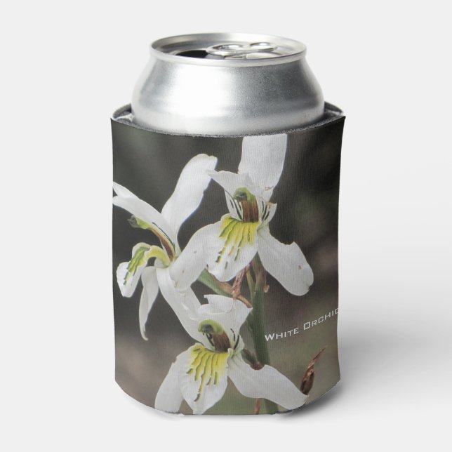 White Yellow Orchid Beverage Cooler (Can Front)