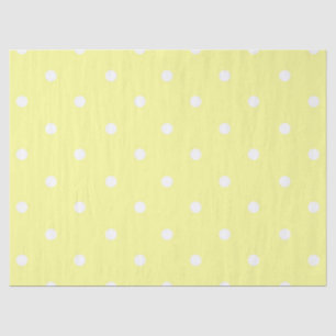 White Yellow Polka Dot Tissue Paper