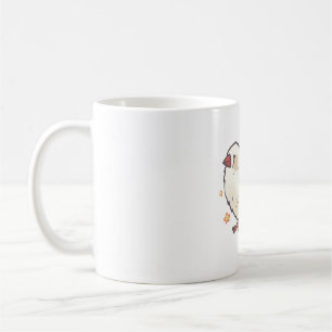 White zebra finch Delight � Cute Animal Art Coffee Mug