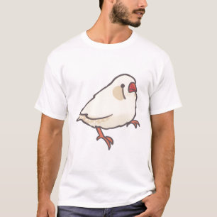 White zebra finch Delight � Cute Animal Art T-Shirt