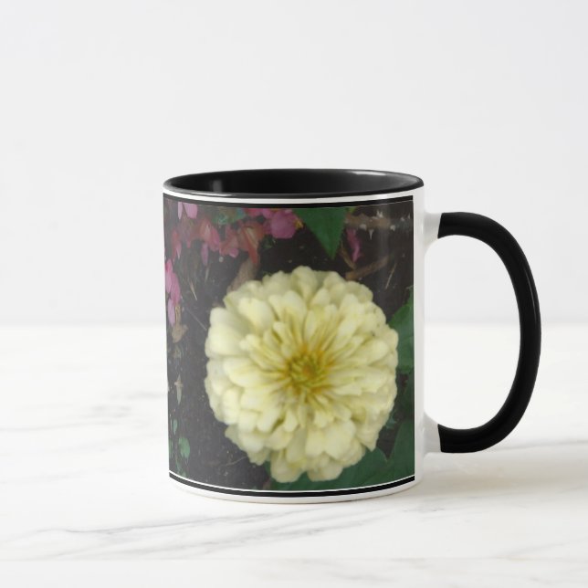 White Zinnia Mug (Right)