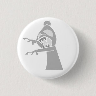 White Zombie Bishop Button