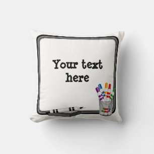 Whiteboard Decor, Customise the text Cushion