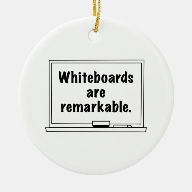 Whiteboards Are Remarkable Ceramic Tree Decoration (Front)