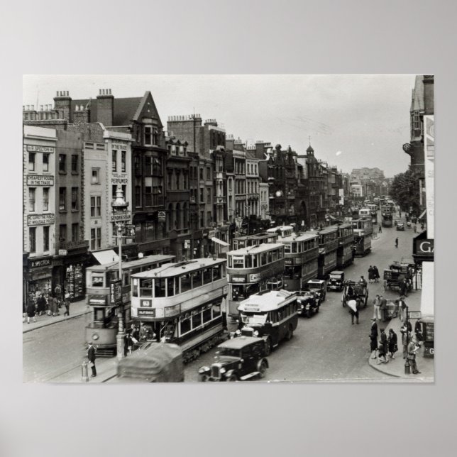Whitechapel High Street, London, c.1930 Poster (Front)