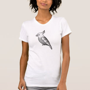 Whiteface Cartoon Cockatiel Parrot Bird T-Shirt
