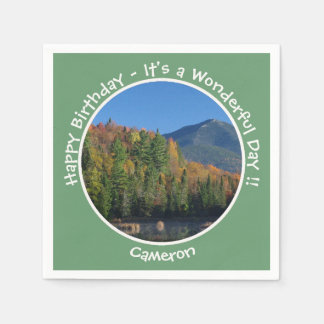 Whiteface Mountain, Adirondack Autumn Party Items Napkin