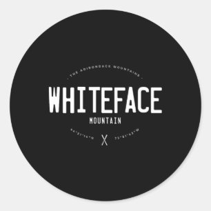 Whiteface Mountain New York Graphic Distressed Vin Classic Round Sticker