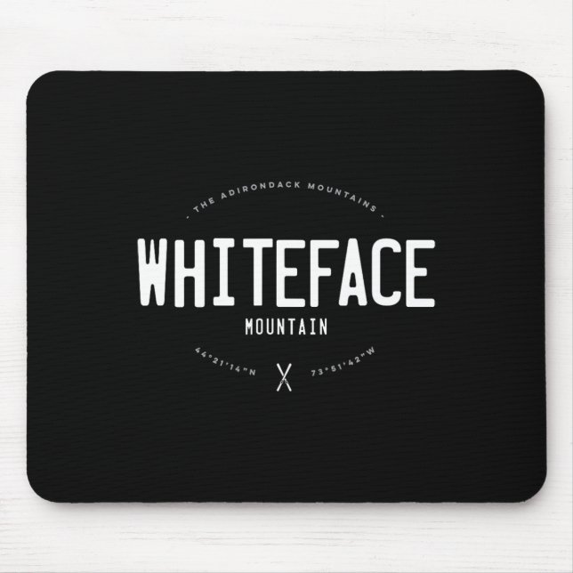 Whiteface Mountain New York Graphic Distressed Vin Mouse Mat (Front)