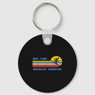 Whiteface Mountain New York Skiing Skier Ski Retro Key Ring