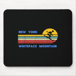 Whiteface Mountain New York Skiing Skier Ski Retro Mouse Mat