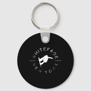 Whiteface Mountain New York Vintage Retro Snowboar Key Ring