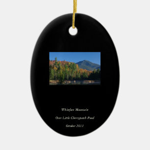 Whiteface Mountain over Little Cherrypatch Pond Ceramic Tree Decoration
