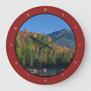 Whiteface Mountain over Little Cherrypatch Pond Large Clock