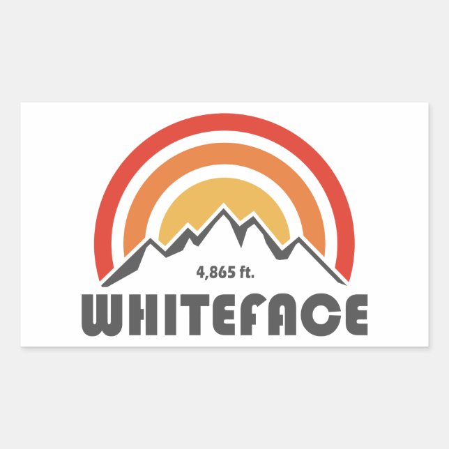 Whiteface Mountain Rectangular Sticker (Front)