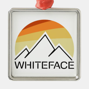 Whiteface Mountain Retro Metal Tree Decoration