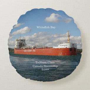 Whitefish Bay round pillow