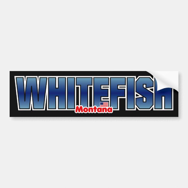 Whitefish Bumper Bumper Sticker (Front)