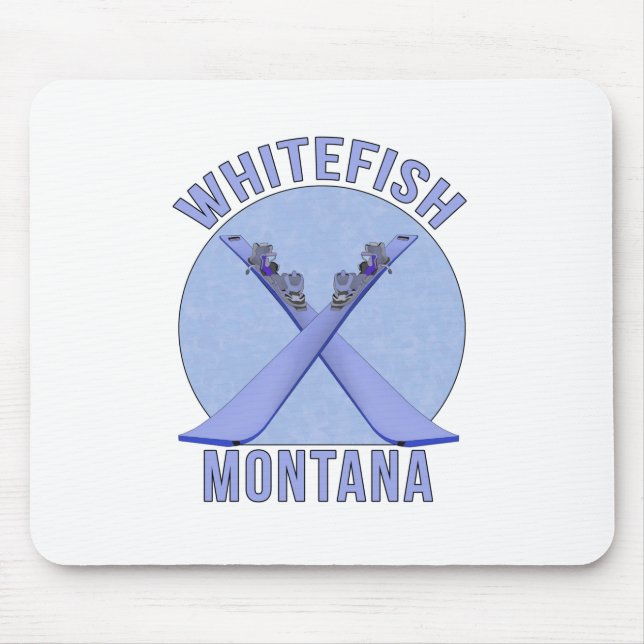 Whitefish, Montana Mouse Mat (Front)