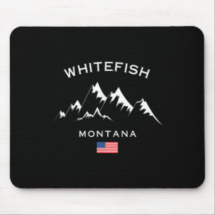 Whitefish Montana Ski Resort Rocky Mountains Skiin Mouse Mat