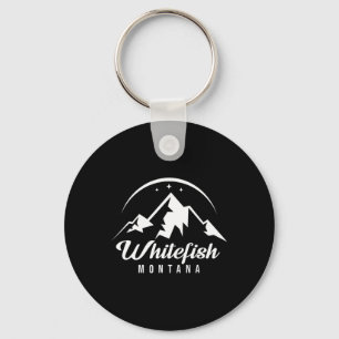 Whitefish Montana Ski Resort Skiing Snowboarding  Key Ring