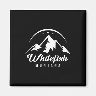 Whitefish Montana Ski Resort Skiing Snowboarding Magnet