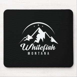 Whitefish Montana Ski Resort Skiing Snowboarding Mouse Mat