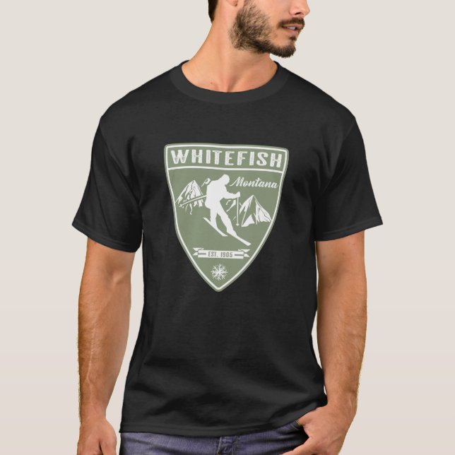 Whitefish Montana T-Shirt (Front)