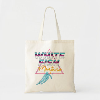 Whitefish Montana  USA Ski Resort 1980s Retro  Tote Bag
