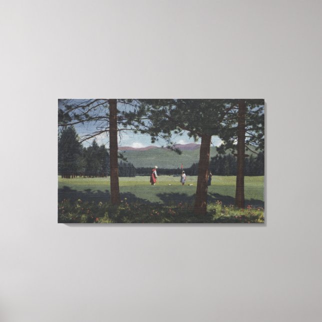 Whitefish, Montana - Whitefish Lake Golf Course Canvas Print (Front)