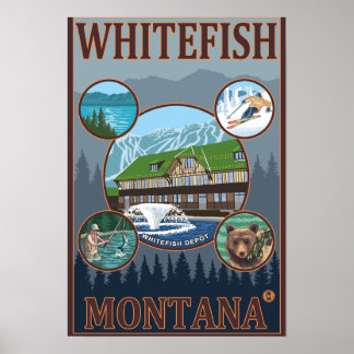Whitefish, MontanaScenic Travel Poster