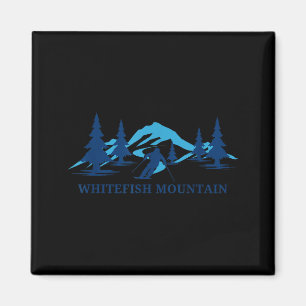Whitefish mountain montana ski resort skiing skier magnet