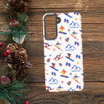 Whitefish Mountain Montana Ski Snowboard Pattern Samsung Galaxy Case<br><div class="desc">A funny winter skiing seamless pattern for the ski resort Whitefish Mountain in Montana,  USA,  North America.  Perfect gift idea for winter sports lovers: ski,  snowboard,  freestyle,  ski jump,  cross-country skiing.</div>