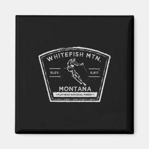 Whitefish Mountain Montana Snow Skiing Magnet