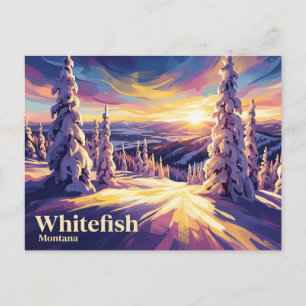 Whitefish Mountain Resort USA Postcard