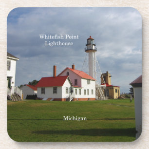 Whitefish Point Lighthouse 6 plastic coasters